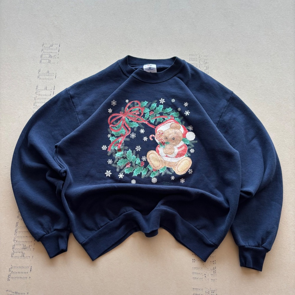 Vintage 90s Christmas Teddy Bear Sweatshirt